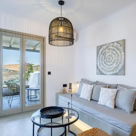 Sea Rock & Sky Private Mykonos 公寓式酒店 Merchia Beach