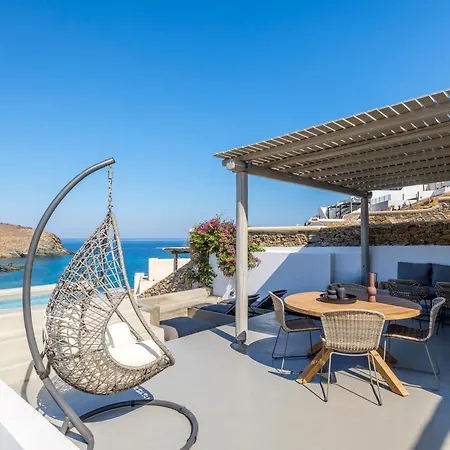 Lägenhetshotell Sea Rock & Sky Private Mykonos Merchia Beach
