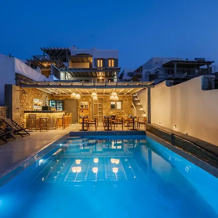 Lägenhetshotell Sea Rock & Sky Private Mykonos Merchia Beach