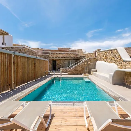 Lägenhetshotell Sea Rock & Sky Private Mykonos Merchia Beach